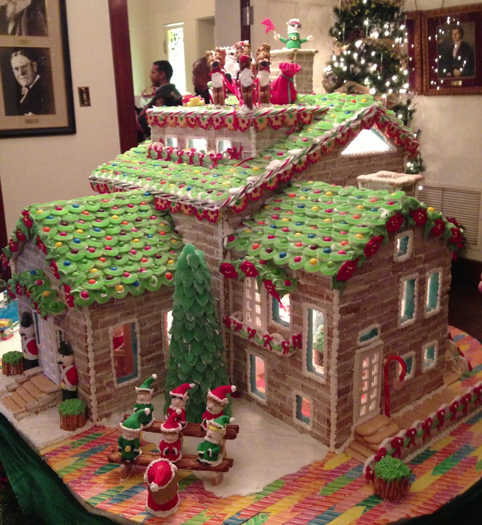 Giant gingerbread house modeled after the gunther house